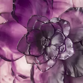 Хрустальная ваза для фруктов "Camelia" фиолетовая