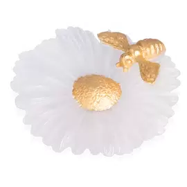 Хрустальная декоративный цветок "Or d'abeille" с пчелой и позолотой