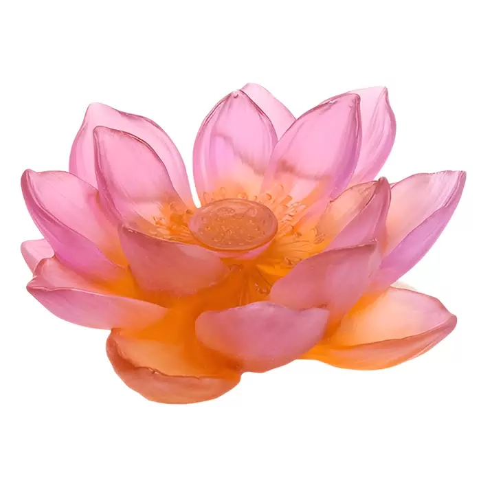Хрустальная декоративный цветок "Jardin de Lotus" розовый