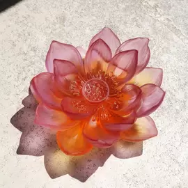Хрустальная декоративный цветок "Jardin de Lotus" розовый