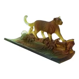 Хрустальная подставка для ручек "Leopard Tropical" янтарно-зеленая