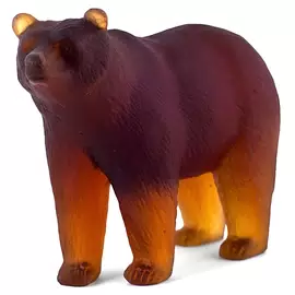Хрустальная скульптура "Bear" красно-коричневый