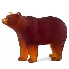 Хрустальная скульптура "Bear" красно-коричневый