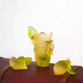Хрустальная скульптура "Citrus" желтая