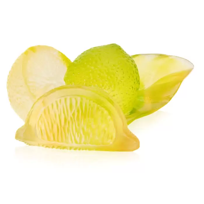 Хрустальная скульптура "Citrus" желтая