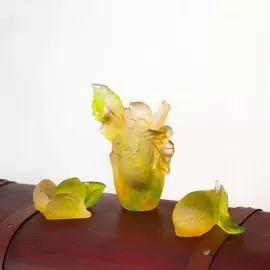 Хрустальная скульптура "Citrus" желтая