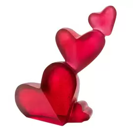 Хрустальная скульптура "Coeur Passion" красная