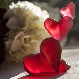 Хрустальная скульптура "Coeur Passion" красная