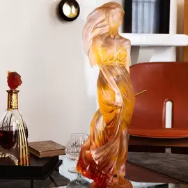 Хрустальная скульптура "Douce Muse" оранжевая