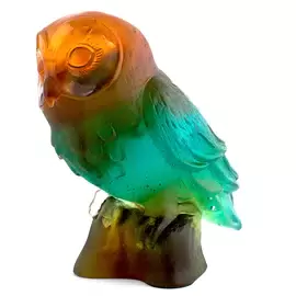 Хрустальная скульптура " Edwige Owl" разноцветная
