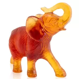 Хрустальная скульптура " Elephant" оранжевая