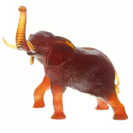 Хрустальная скульптура "Elephant" оранжевая