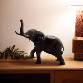 Хрустальная скульптура "Elephant" черная