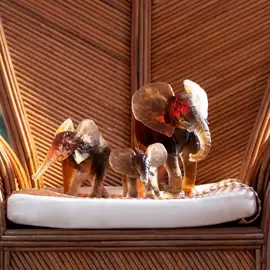 Хрустальная скульптура "Elephant Savana" малая, коричневая