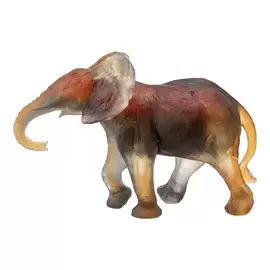 Хрустальная скульптура "Elephant Savana" большая, коричневая
