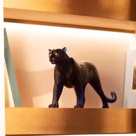 Хрустальная скульптура "Florida Panther" синяя