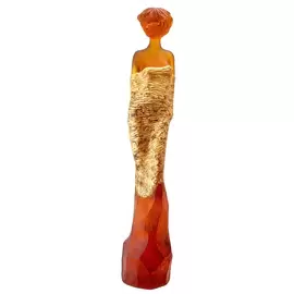 Хрустальная скульптура "Galatea" оранжевая