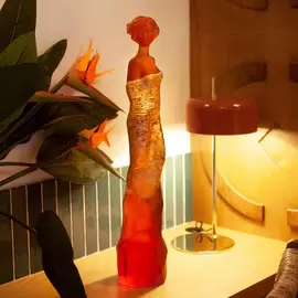 Хрустальная скульптура "Galatea" оранжевая