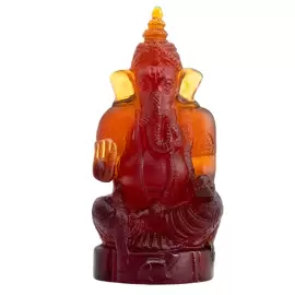 Хрустальная скульптура "Ganesha" красно-оранжевая