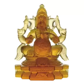 Хрустальная скульптура "Ganesha" оранжевая