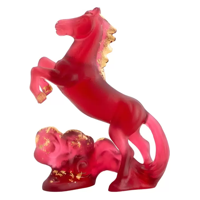 Хрустальная скульптура "Horse" красная