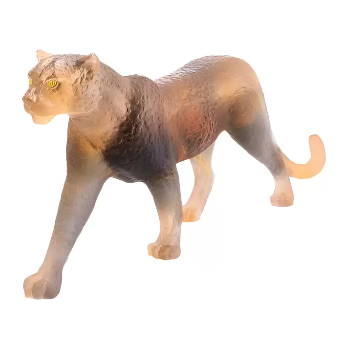 Хрустальная скульптура "Jaipur Panther" оранжевая