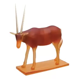Хрустальная скульптура "Oryx" оранжевая