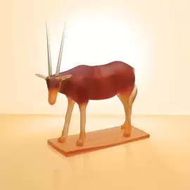 Хрустальная скульптура "Oryx" оранжевая