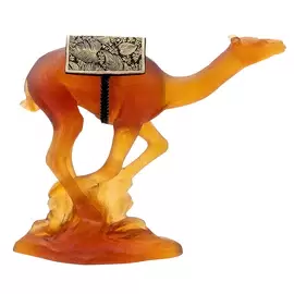 Хрустальная скульптура "Racing Dromedary" оранжевая