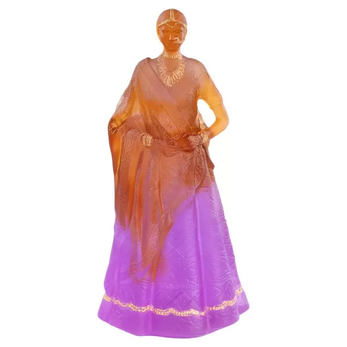 Хрустальная скульптура "Rani Padmini" оранжевая
