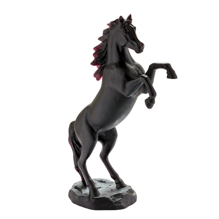 Хрустальная скульптура "Spirited Horse" черная