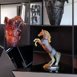 Хрустальная скульптура "Spirited Horse" коричневая