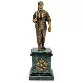 Bronze statuette "Border Guard on a pedestal"