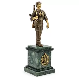 Bronze statuette "Border Guard on a pedestal"