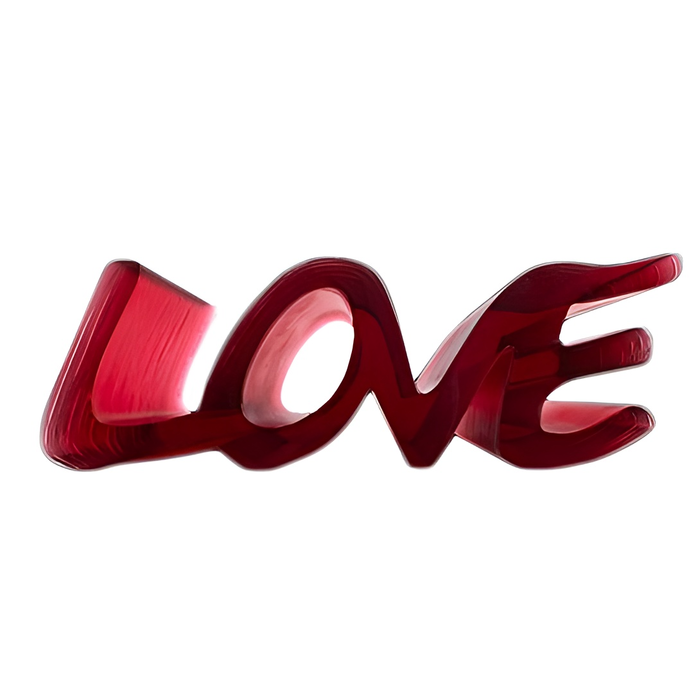 Хрустальная скульптура "True Love" красная