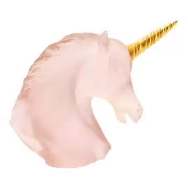 Хрустальная скульптура "Unicorn" розовая