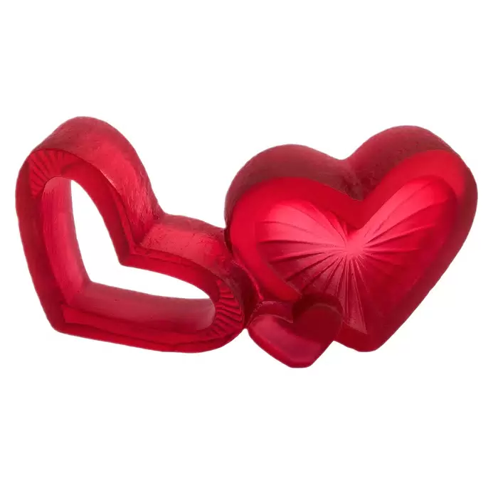 Хрустальная скульптура "Valentine Heart" красная