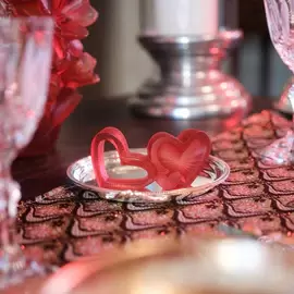 Хрустальная скульптура "Valentine Heart" красная