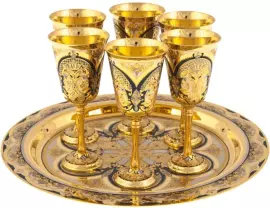 Набор для вина "Украшенный" на 6 персон, Златоуст