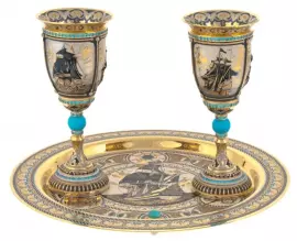 Набор для вина "Фрегат" на 2 персоны, Златоуст