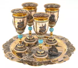 Набор для вина "Капитан Флинт" на 4 персоны, Златоуст