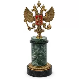 Сувенир бронзовый "Российский герб" (колонна)