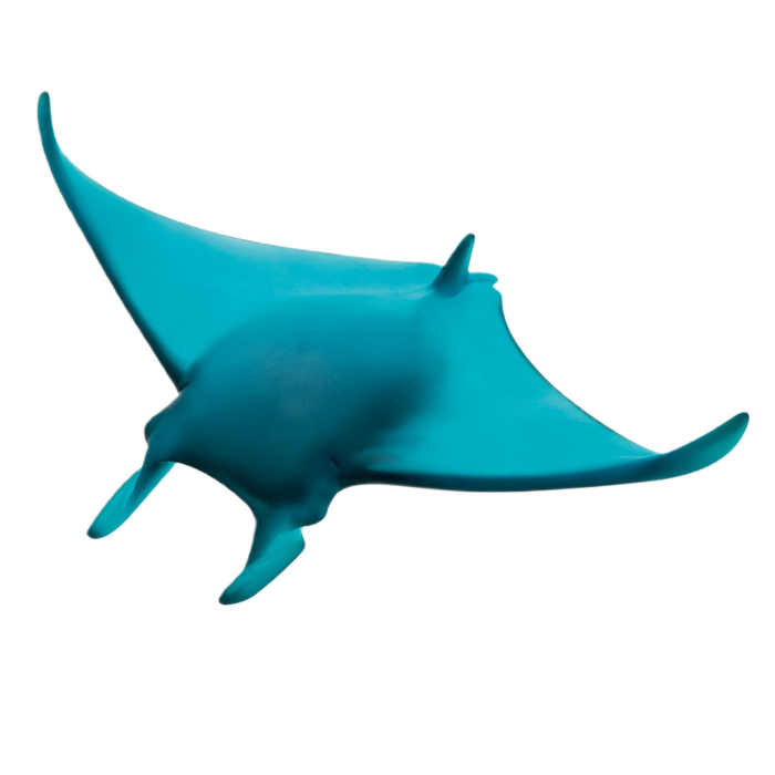 Хрустальная скульптура "Скат Manta" синяя