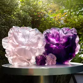 Хрустальный цветок "Camelia" розовый