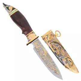 Нож украшенный "Осетр" Златоуст