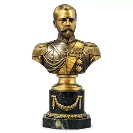 Статуэтка бронзовая "Бюст Николая II"