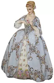 Статуэтка "Дама с цветами" разноцветная