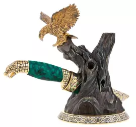 Нож с подставкой "Орел и змея" Златоуст