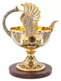 Ваза "Птица лебедь" Златоуст