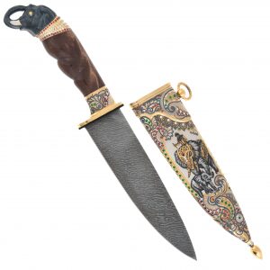 Knife decorated with "Elephant" Zlatoust